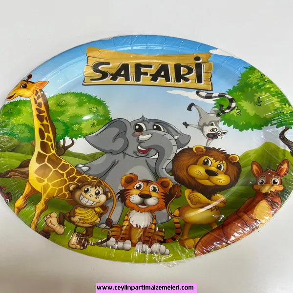 Safari Temalı Karton Tabak